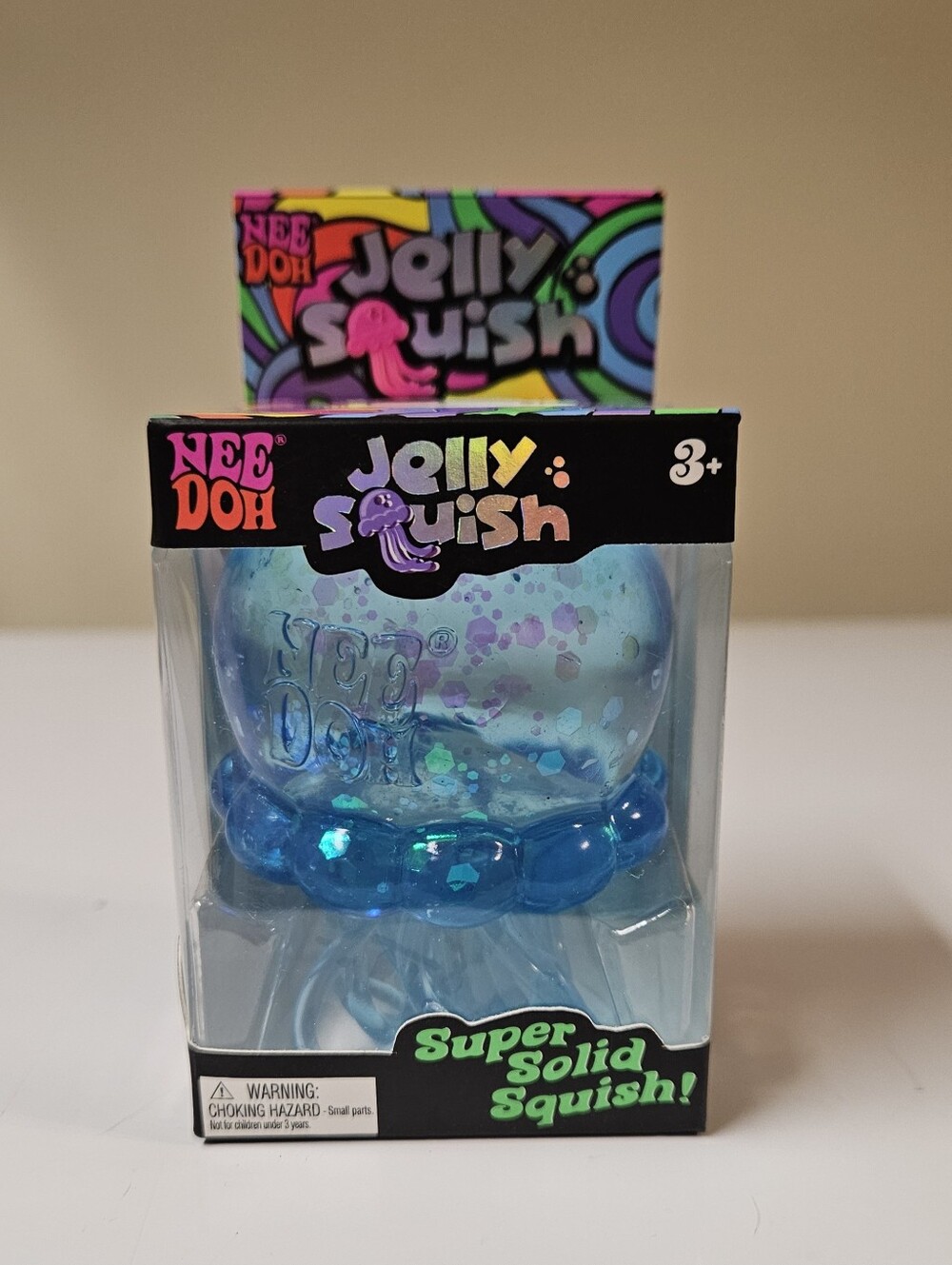 Needoh Jelly Squish Blue Jellyfish Sensory Toy Fidget New Sealed Box Authentic